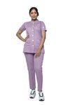 UNIFORM CRAFT Cotton Twill Nurse Uniforms - Ideal for Medical Scrubs for Women | Scrub Suit for Women | Scrub Suit for Nurses | Hospital Uniform, NT11 Light Purple_S