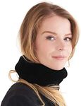 CHARM Winter Beanie Headband and Neck Gaiter - Womens Ear Warmer Mens Warm Headwrap, Black, One Size