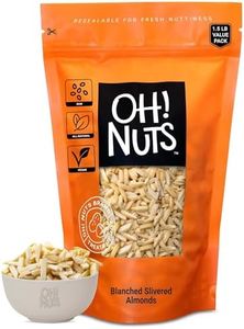 Almonds Blanched Slivered | Raw - 100% Natural | 1.5 lb | White Almond Sticks | Packed in New York Zip-Seal Bag for Exceptional Freshness by Oh Nuts