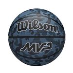 Wilson MVP CAMO Basketball, Made From Durable Rubber For All-Surface Performance, Experience Enhanced Grip & Control, Colour: Blue, Size: 7