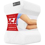 5 STARS UNITED Knee Pillow for Side Sleepers - Hip Pain Relief, Memory Foam Leg Cushion for Side Sleeping - Between Legs Pillow for Sciatica & Lower Back Pain, White