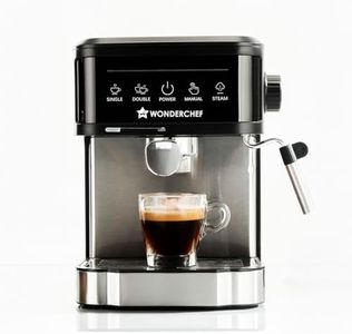 Wonderchef Regalia Neo 20 Bar Espresso Coffee Maker | Espresso, Cappuccino, Latte & Mocha | Steam Frother | Metal Portafilter | 1.5L Tank | 1200W | 2-Year Warranty