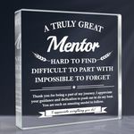 Mentor Gifts for Women Men - Thank You Gifts for Mentor, Graduation Gifts Mentor Plaque -Teacher's Day Gifts, Leaving Going Away Retirement Birthday Appreciation Gifts for Mentor, Coworker