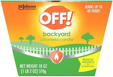 OFF! Backyard Citronella Scented Candle Burns Up to 40 Hours Provides Ambiance and a Gentle Glow for Backyard Outdoor Occasions 18 Ounce (Pack of 1)
