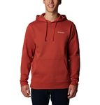 Columbia Men's Trek Hoodie, Warp Red/Boxed Gem Columbia Graphic, Medium