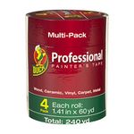 Duck Brand 1362492 Professional Painter's Tape, 1.41 Inches by 60 Yards, Beige, 4 Rolls per Pack