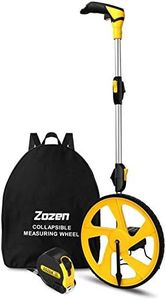 Zozen Measuring Wheel in Feet and Inches, Collapsible with One key to Zero, Kickstand, Starting Point Arrow and Cloth Carrying Bag, Measurement 0-9,999 Ft Measure Wheel.