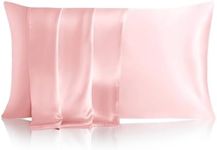 THXSILK Silk Pillowcase for Hair and Skin, 22 Momme 100% Mulberry Silk Grade 6A, Dual-Sided Silk Pillow Cases with Hidden Zipper, King Size 20"x36" Silk Pillow Cases, 1pc, Light Pink