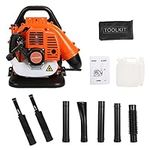 Petrol Leaf Blower, 6800RPM Garden Vacuum and Blowers 2-Stroke Engine Multi-Purpose High Strength Leaf Blower Cordless Shipping from UK Fast Arrival Orange (52cc 550CFM) (52cc)