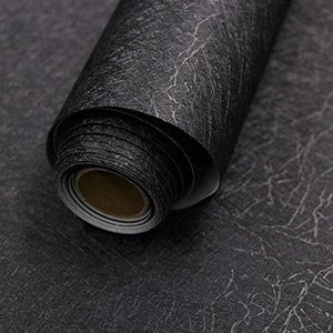 Black Silk Wallpaper Peel and Stick Embossed Self Adhesive Contact Paper