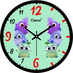 Clarco Angry Birds Theme Analogue Round Plastic Wall Clock with Glass for Home/Living Room/Bedroom/Kitchen/Kids Room/Office (12 x 12 Inch / 30 x 30 cm)(WL_1047L)