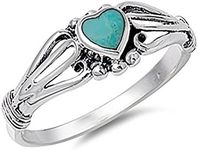 Blue Apple Co. Heart Promise Ring S