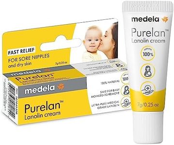 Medela Purelan Lanolin Cream, Nipple cream to relieve sore and cracked nipples, 100% natural, 7g