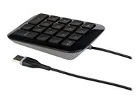 Targus USB Wire Numeric Keypad for Laptop Desktop Computer PC, Palm Size (AKP10EU), Black