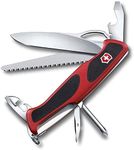 Victorinox Swiss Army Knife, Ranger 78 M Grip, Large (130 mm), Red Scale, 0.9663.MC | Outdoor Multitool Pocket Knife