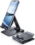 Lamicall 𝟮𝟬𝟮𝟒 𝐔𝐩𝐠𝐫𝐚𝐝𝐞𝐝 Super Stable Cell Phone Stand for Desk - Foldable Portable Desktop Phone Holder, Compatible for iPhone 15 14 13 12 Mini 11 Pro Xs Max Smartphones, Tablets 4-11"