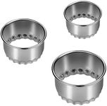 3 pcs Cookie Cutters Round Biscuit Mold Stainless Steel Circle Scone Cutter for Kids, Baking Cutters for Dough, Pastry, Donut, Fondant, Fruit, Vegetable, DIY Cake Decoration