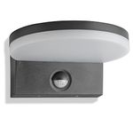 SEBSON Outdoor Lights Mains Powered - Security Lights Outdoor Motion Sensor - PIR Sensor - LED Outside Wall Light - Cool White 15W 1300lm IP65 - Anthracite