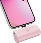 iWALK Power Bank, 4500mAh Portable Charger, Ultra-Compact Mini Power Bank Battery Pack Compatible with iPhone 14/13/12/11/X Series, Airpods and More, Pink