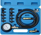 ATPEAM Oil Pressure Gauge Kit | 0-140 PSI Engine Oil Pressure Gauge Kit with Hose Adapters for Cars, ATVs, Trucks | Comprehensive Compression Tester for Accurate Engine Testing