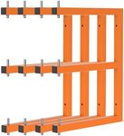 Lumber Rack Wall-Mounted Lumber Storage Rack, Heavy Duty Wood Storage Racks with 6-Level System, 1320 Lb Durable Garage Wood Organizer, Orange Lumber Metal Racks for Indoor and Outdoor (4 Pack)