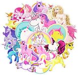 Waterproof Vinyl Stickers for Laptop Tablet Water Bottle Decals(30Pcs Unicorn Style)