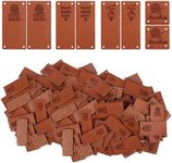 120 Pcs Handmade Leather Labels, PU