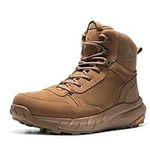 NORTIV 8 Men's Military Tactical Boots for Work All Day Side Zipper Motorcycle Combat Hiking Winter Boots,Size 12,Coyote-New,SNMT241M-NEW