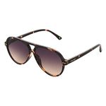 NINE WEST Women's Anya Sunglasses, Tortoise, 58 mm