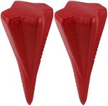 ZEONHAK 2 PCS 4lbs Diamond Wood Splitting Wedge, 4-Direction Steel Splitting Wedge, 4 Way Wood Splitter Wedge for Wood Splitting, Red