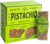 South 40 Snacks Pistachio Bar, Extra Crunchy Nut Snack Bar, Simple Ingredients, Honey and Sugar, Unique Delicious Healthy Nut Clusters, Individually Wrapped, 5 Grams of Protein (40g Bar, Pack of 12)