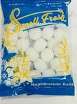 White Refined Naphthalene Balls - Mothballs for Moths & Mildew Prevention - Clothes Pantry - Bathroom - Toilet - Wardrobe - Wash Basin Almirah, Bookshelves, & Drawers - Bugs Off. (200 Grams)
