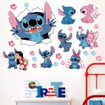 3D New Cartoon Wall Stickers Cute Girls Wall Decal Self-Adhesive Wall Sticker for Girls Room Bedroom Living Room Art Home Decor Size：（40X60cm）