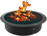 Fire Pit Ring 45-Inch Outer/39-Inch Inner Diameter Fire Pit Insert 3.0mm Thick Heavy Duty Solid Steel Fire Pit Liner DIY Campfire Ring above or In-Ground for Outdoor