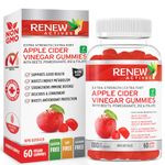 RENEW ACTIVES Apple Cider Vinegar 1000MG per 2 Gummies – Supports Energy, Metabolism & Immune Health – With Beets, Pomegranate, Folate & Vitamin B12 – Natural & Delicious – Made in Canada – 60 Gummies