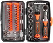 38-in-1 Ratchet Box, Ratchet Set for Socket Wrench, Ratchet Box for Repairing Furniture, Car, Computer, Electronics