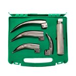 Mowell Adult Laryngoscope, E-Series LED Blade (Size : Mac 1,2,3 & 4)