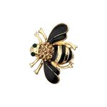 MYOSPARK Honey Bee Brooch Yellow Crystal Insect Themed Bee Brooch Animal Jewelry Gift For Teacher Bee Lover (Honey Bee Pin)