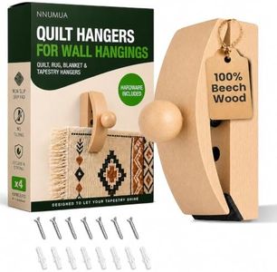 Quilt Hanger for Wall for Display Beech Wood - Adjustable Rug & Tapestry