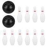 Toddmomy Kids Bowling Balls Set 1 Set Kids Bowling Game Toys Include 10 Classical White Pins and 2 Balls Indoor Outdoor Game for Kids Boys Girls Toy Gifts