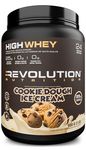 Revolution Nutrition, High Whey, Protein Powder 2LB, Whey Isolate, Gluten Free, Lean Muscle Mass For Men & Women, 25g of Protein Per Scoop, 908 g, 24 Servings (Cookie Dough Ice Cream, 2 Pound)
