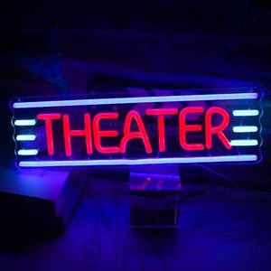 Movie Theater Neon Signs,Theater Neon Lights for Home Theater and Theater Party Decorations.Neon Sign for theaters,gatherings with friends,and more.gift for theater enthusiasts-USB interface