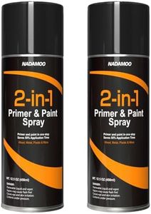 NADAMOO Paint and Primer in One Spray, Matte White Finish - Quick Drying, Multi-Surface Indoor & Outdoor Paint for Wood, Metal, Plastic, Wicker - 2 Cans