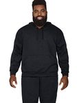 Fruit of the Loom Men's Eversoft Fleece Sweatshirts & Hoodies, Pullover-Black Heather, Small