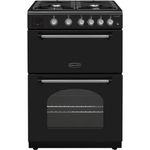 Rangemaster Classic 60 CLA60NGFBL/C 60cm wide Double Oven Gas Cooker with Electric Grill - Black/Chrome - A+/A Rated