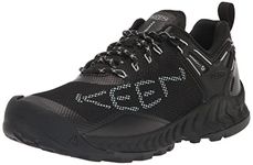 KEEN Women’s NXIS EVO Low Height Waterproof Hiking Shoes, Black/Cloud Blue, 11 Medium US