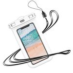 YOSH IPX8 Waterproof Phone Case with Lanyard, Underwater Phone Pouch Dry Bag for iPhone 15 14 13 12 11 XS, Samsung S24 S23, Huawei P30 P20 up to 6.8" for Swimming Snorkelling Hiking-White