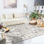 Vernal Milagros Persian Machine washable, Non Shedding, Non Slip Area Rug for Living Room, Bedroom, Dining Room, Hallway, Entryway and Kitchen - Beige, Cream & Grey, 200 cm x 300 cm