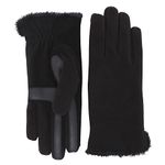 Isotoner Women's smarTouch Stretch Fleece Glove with smartDRI, Black, OS