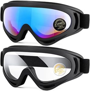 MAMBAOUT 2-Pack Snow Ski Goggles, Snowboard Goggles for Men, Women, Youth, Kids, Boys or Girls